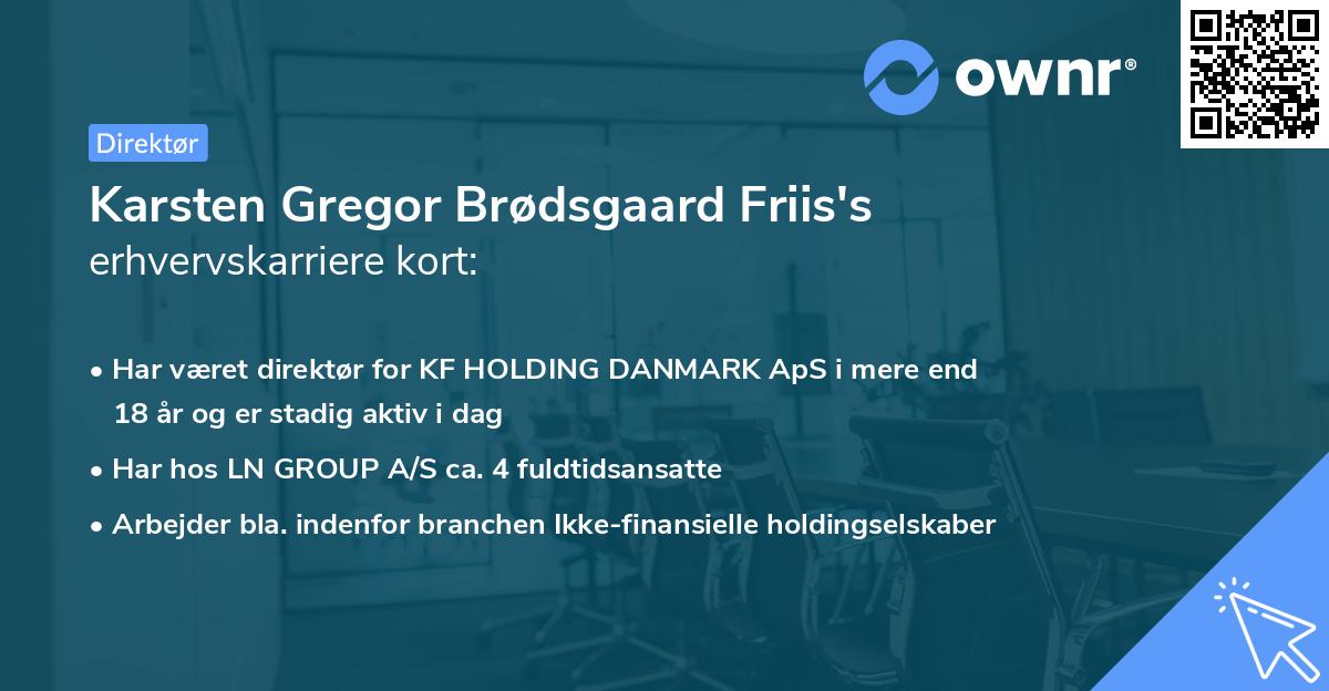 Karsten Gregor Brødsgaard Friis's erhvervskarriere kort