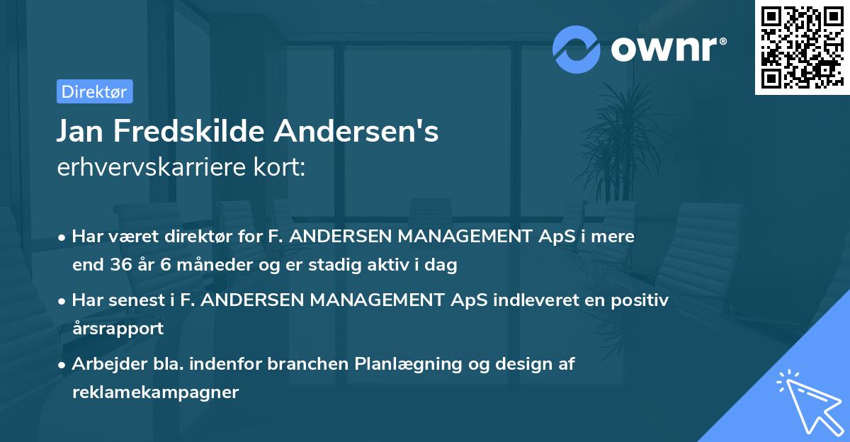 Jan Fredskilde Andersen's erhvervskarriere kort