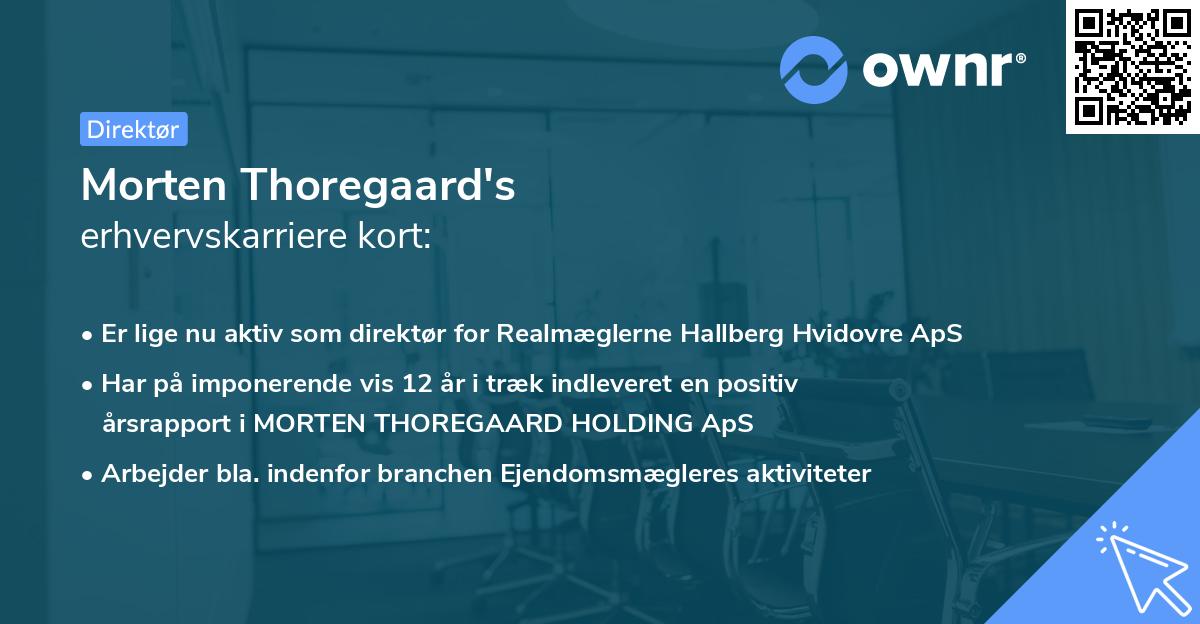 Morten Thoregaard's erhvervskarriere kort