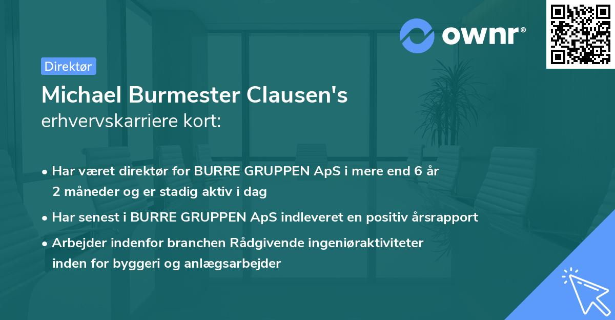 Michael Burmester Clausen's erhvervskarriere kort
