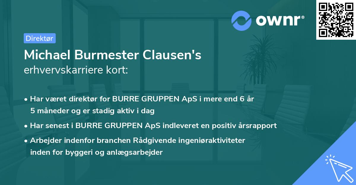 Michael Burmester Clausen's erhvervskarriere kort