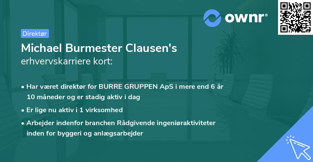 Michael Burmester Clausen's erhvervskarriere kort