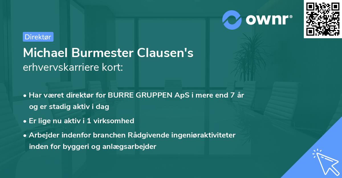 Michael Burmester Clausen's erhvervskarriere kort