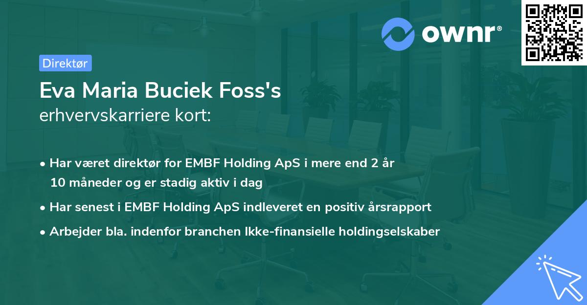 Eva Maria Buciek Foss's erhvervskarriere kort