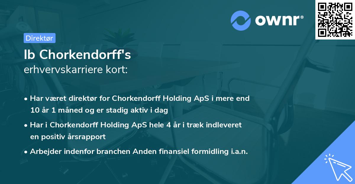 Ib Chorkendorff's erhvervskarriere kort