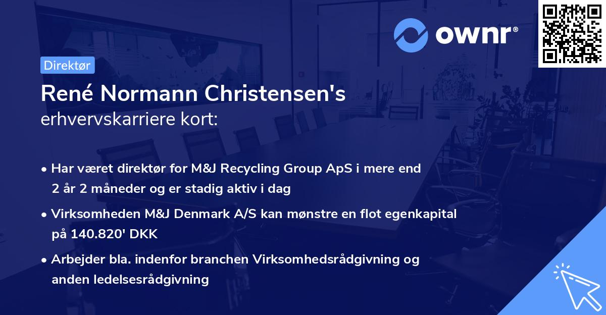 René Normann Christensen's erhvervskarriere kort