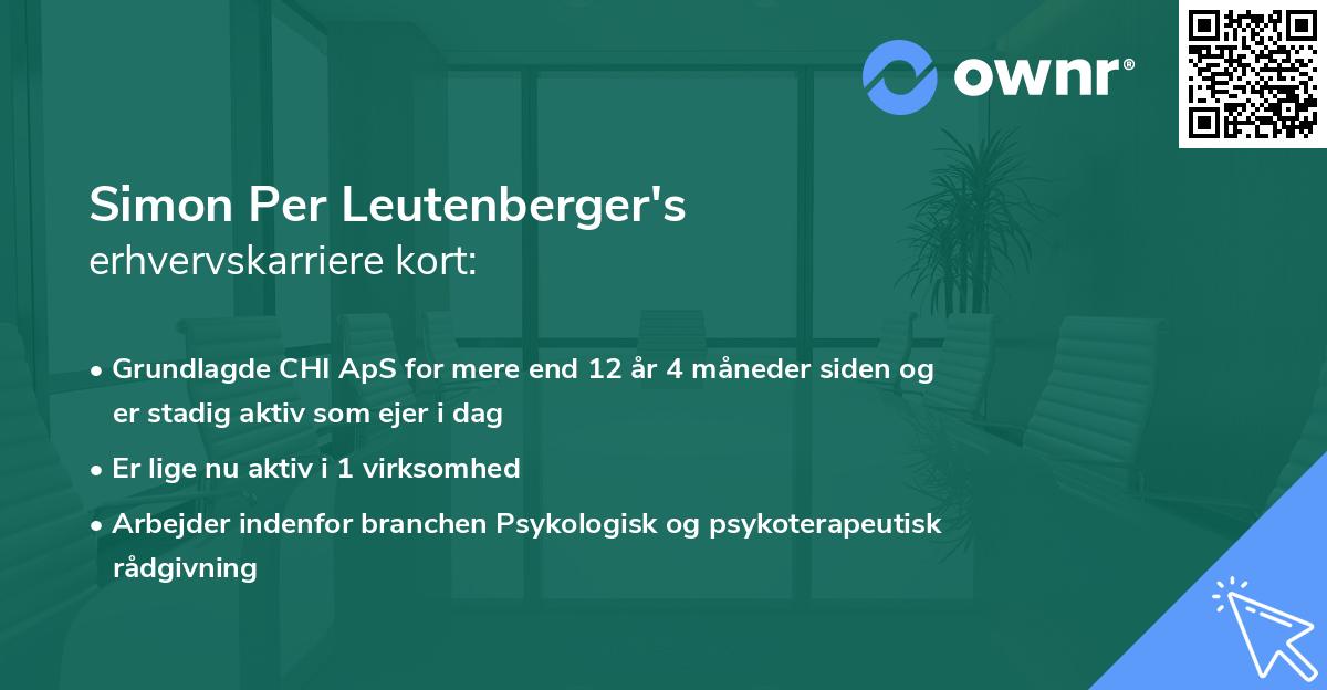Simon Per Leutenberger's erhvervskarriere kort