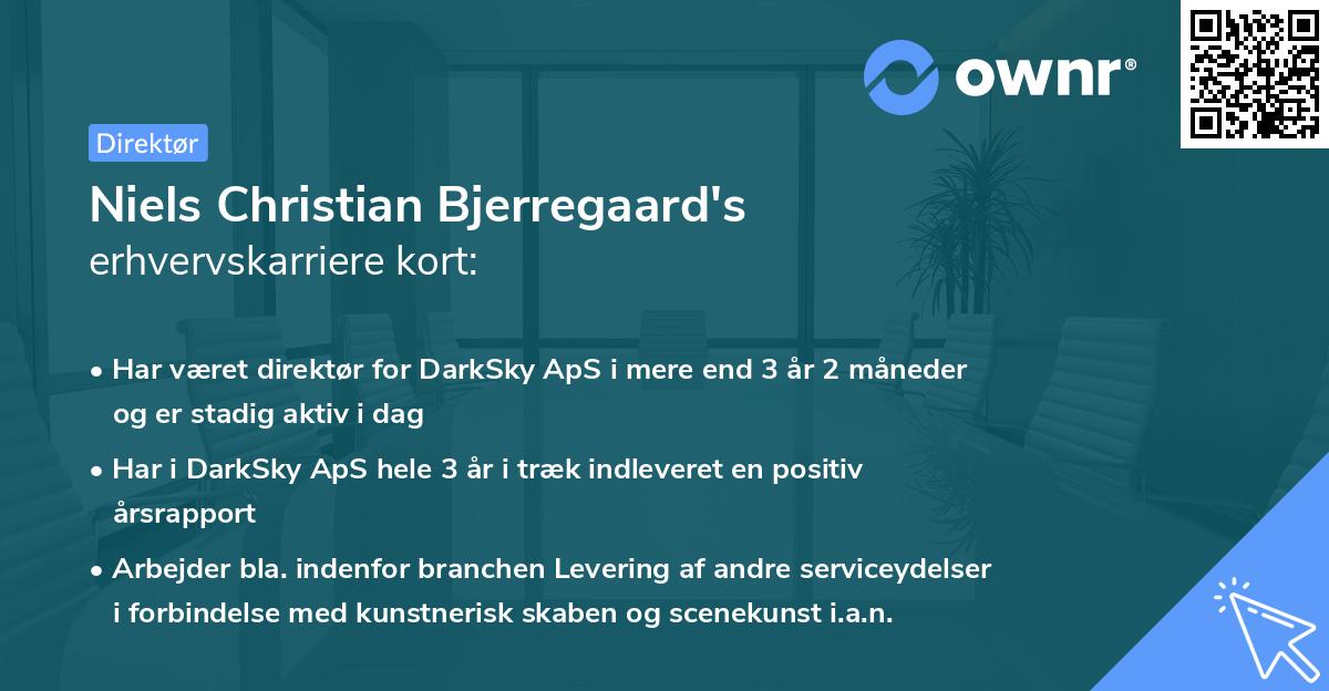 Niels Christian Bjerregaard's erhvervskarriere kort