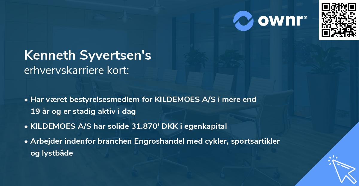 Kenneth Syvertsen's erhvervskarriere kort