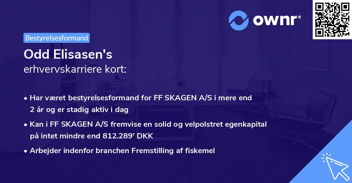 Odd Elisasen's erhvervskarriere kort