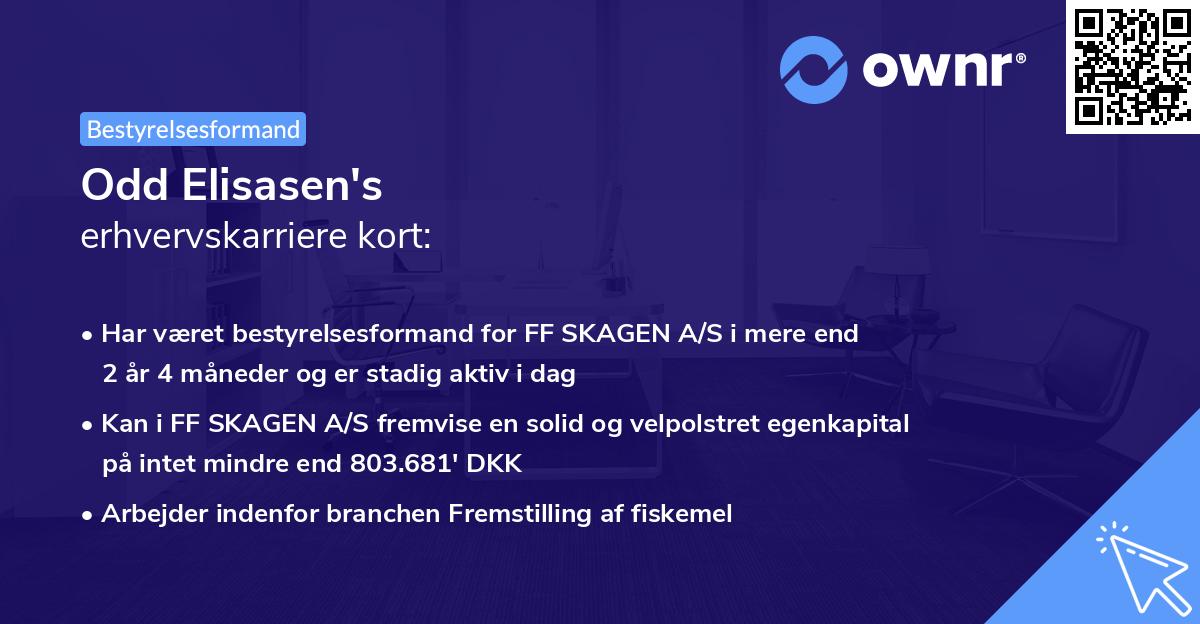 Odd Elisasen's erhvervskarriere kort