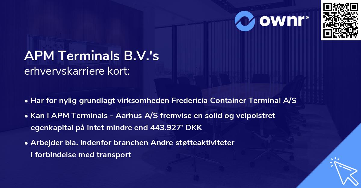 APM Terminals B.V.'s erhvervskarriere kort