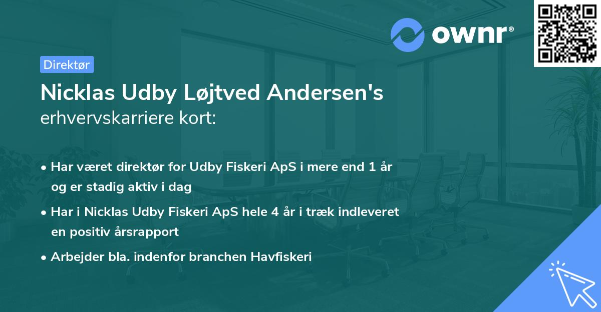Nicklas Udby Løjtved Andersen's erhvervskarriere kort
