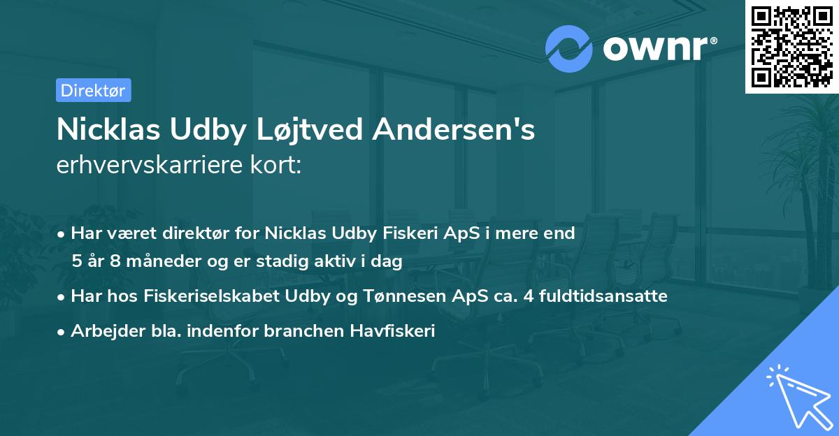 Nicklas Udby Løjtved Andersen's erhvervskarriere kort