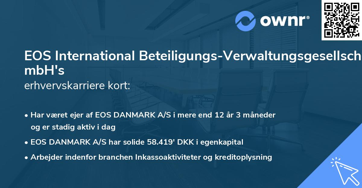 EOS International Beteiligungs-Verwaltungsgesellschaft mbH's erhvervskarriere kort