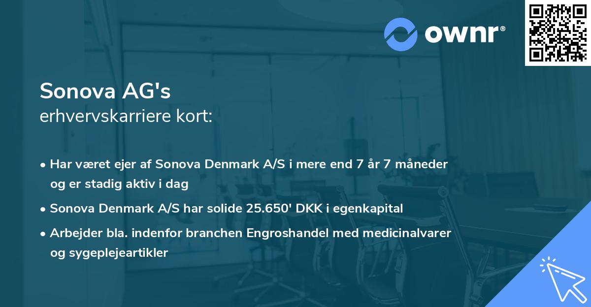 Sonova AG's erhvervskarriere kort