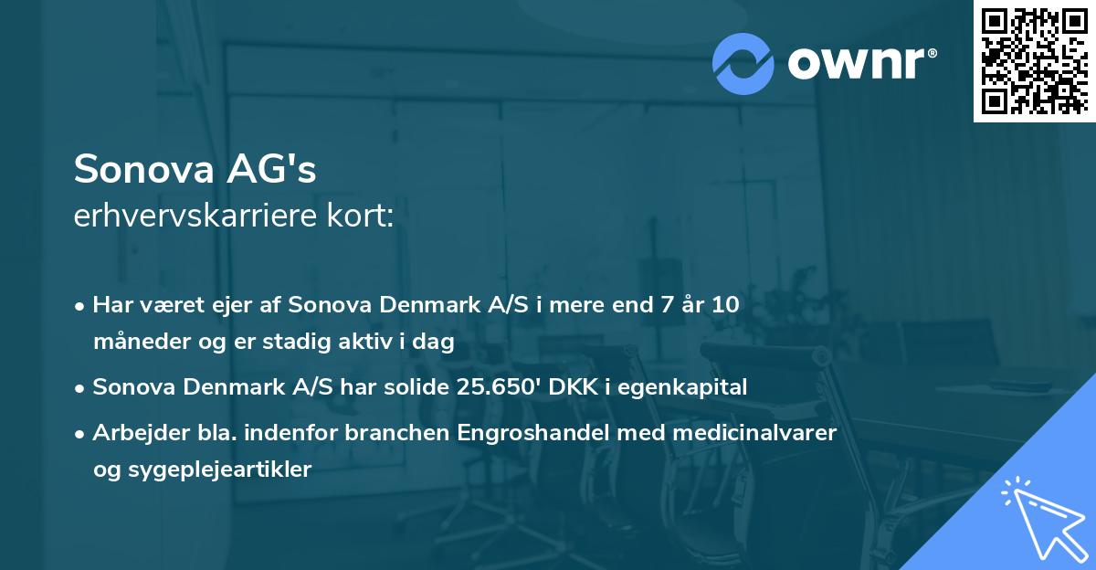 Sonova AG's erhvervskarriere kort