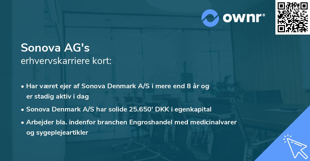 Sonova AG's erhvervskarriere kort