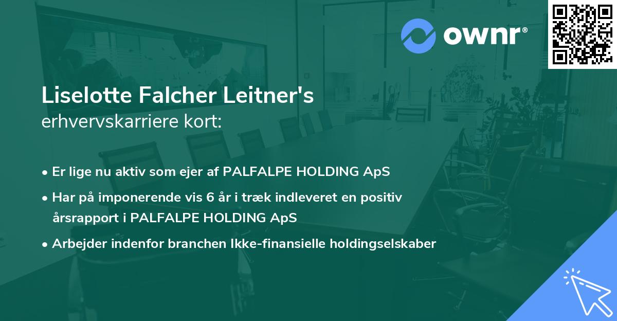 Liselotte Falcher Leitner's erhvervskarriere kort