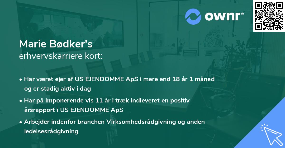 Marie Bødker's erhvervskarriere kort