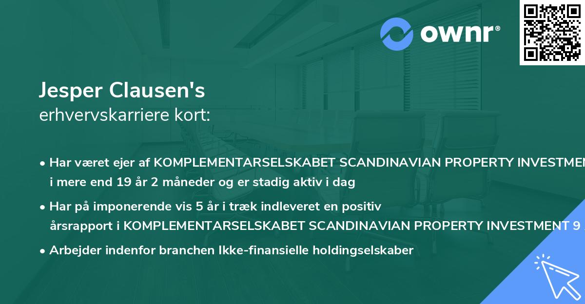 Jesper Clausen's erhvervskarriere kort