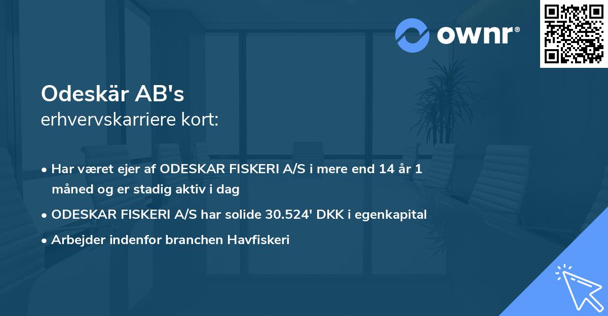 Odeskär AB's erhvervskarriere kort