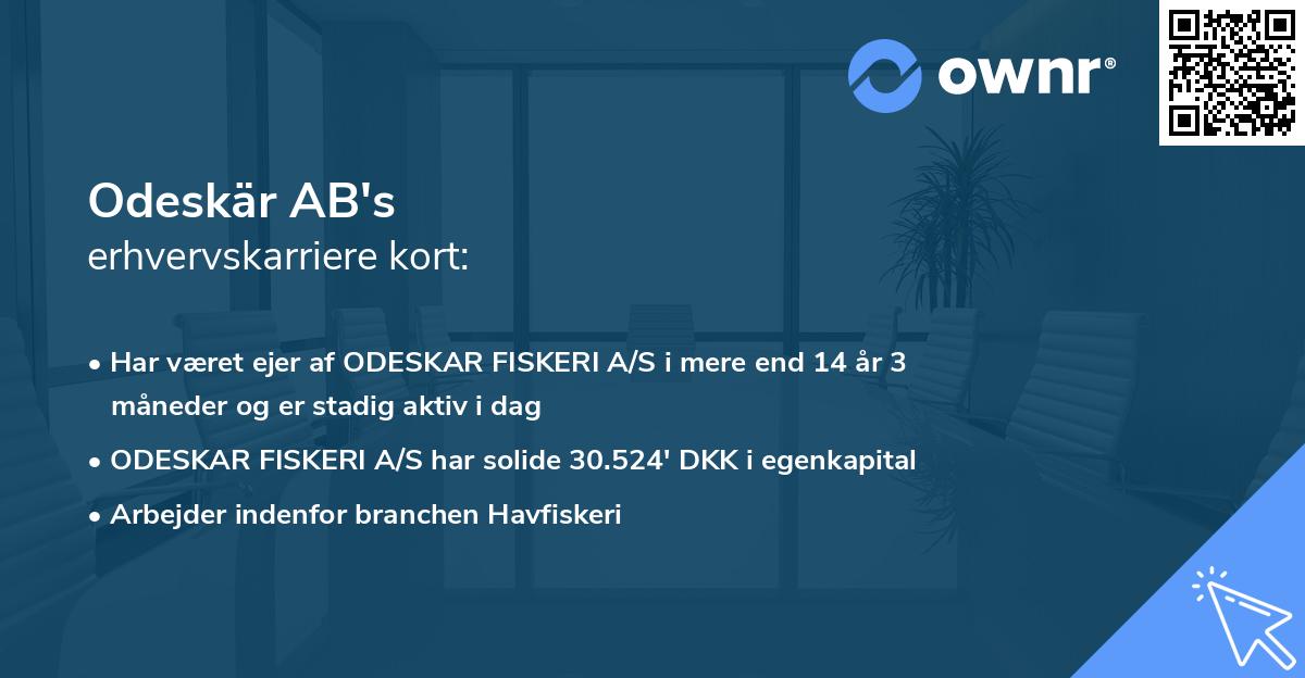 Odeskär AB's erhvervskarriere kort