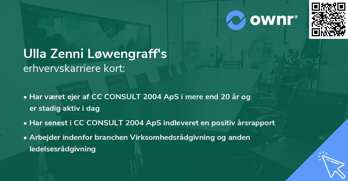 Ulla Zenni Løwengraff's erhvervskarriere kort