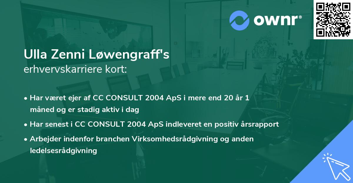 Ulla Zenni Løwengraff's erhvervskarriere kort