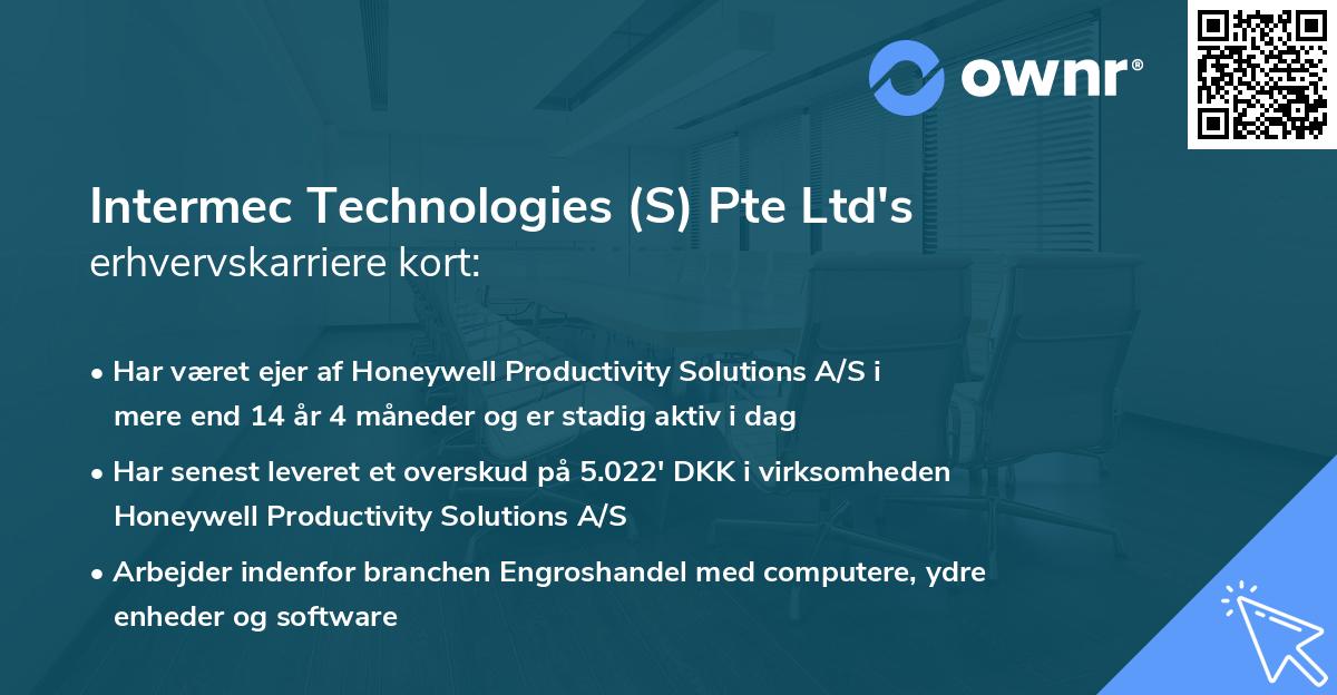 Intermec Technologies (S) Pte Ltd's erhvervskarriere kort