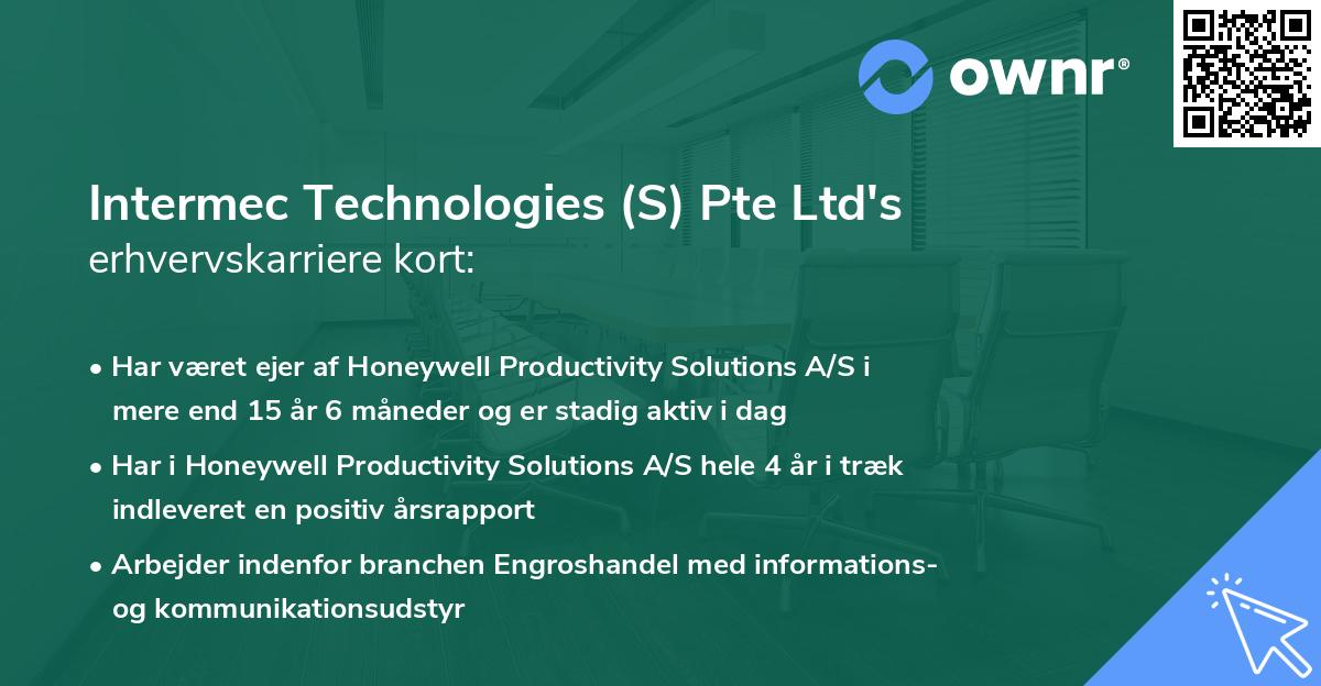 Intermec Technologies (S) Pte Ltd's erhvervskarriere kort