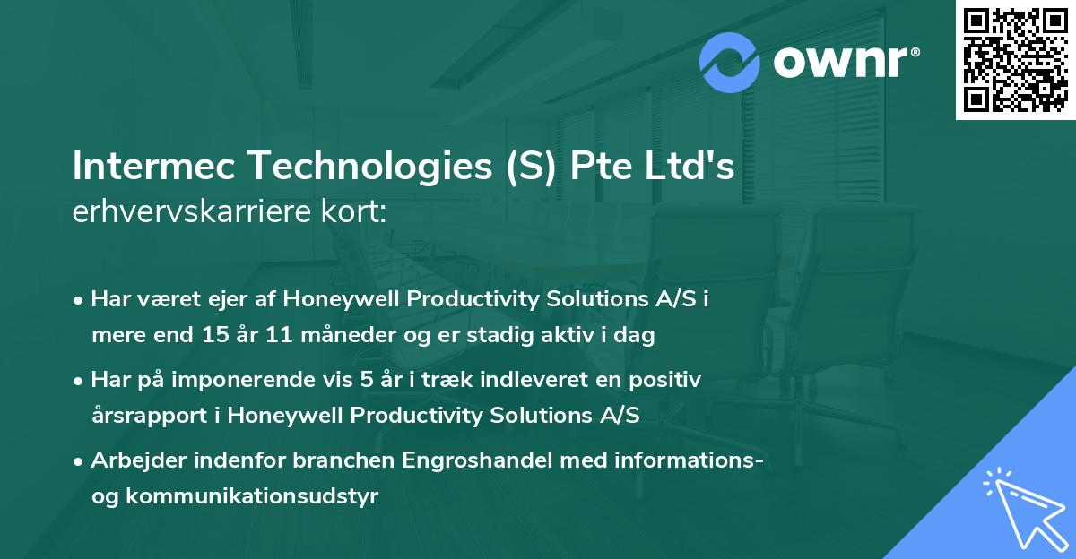 Intermec Technologies (S) Pte Ltd's erhvervskarriere kort