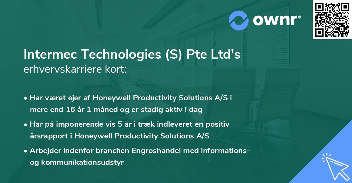 Intermec Technologies (S) Pte Ltd's erhvervskarriere kort