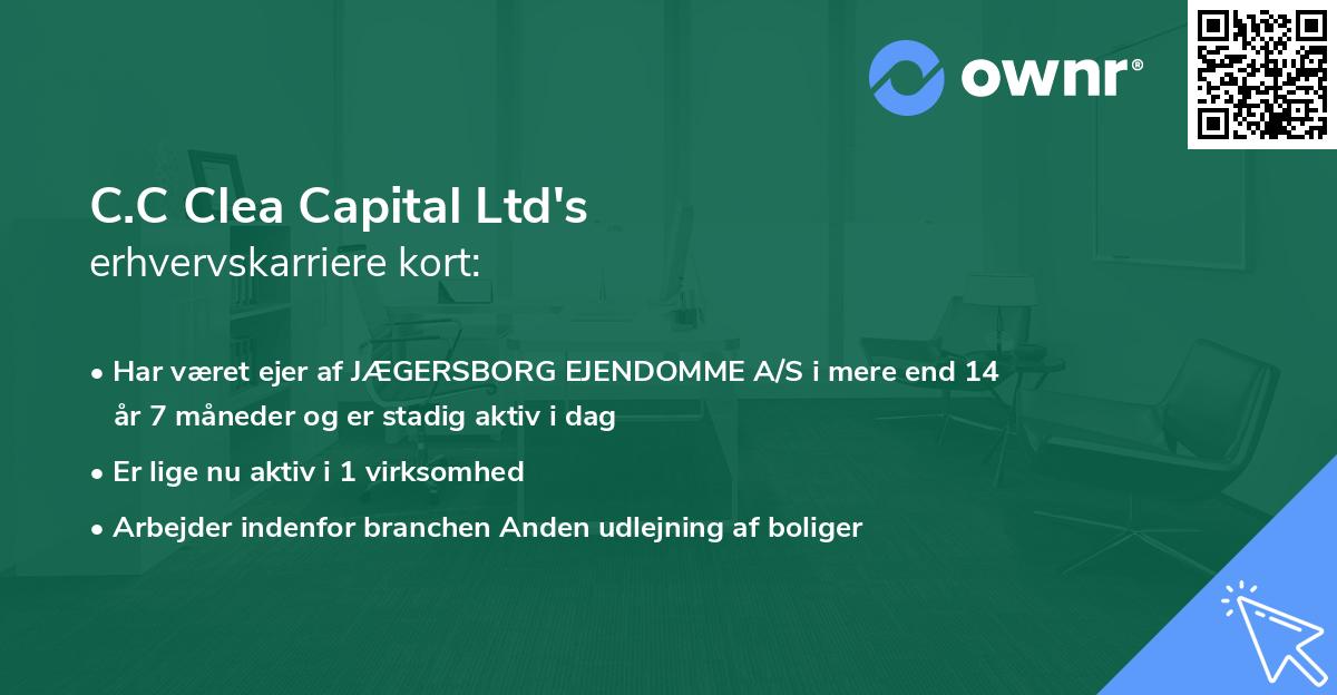 C.C Clea Capital Ltd's erhvervskarriere kort
