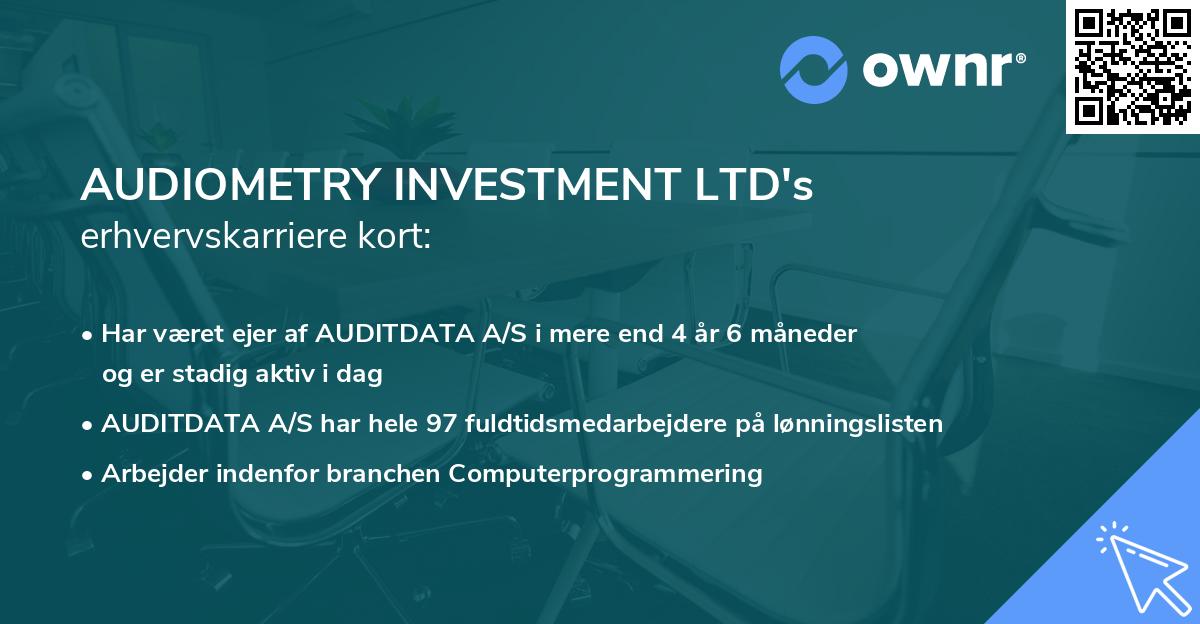 AUDIOMETRY INVESTMENT LTD's erhvervskarriere kort