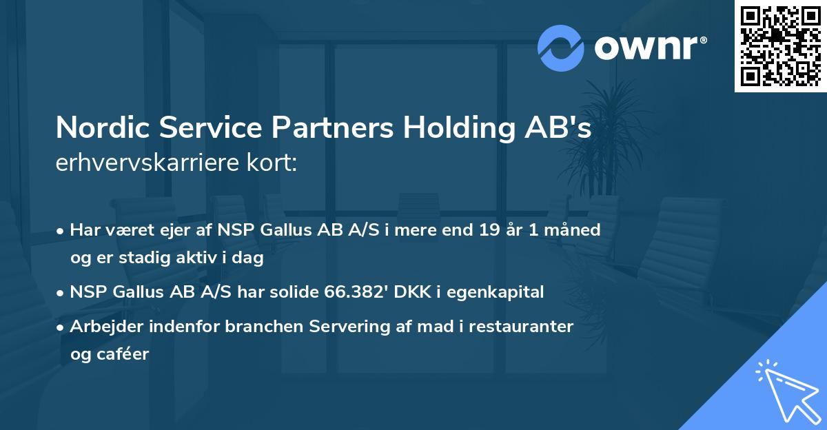 Nordic Service Partners Holding AB's erhvervskarriere kort