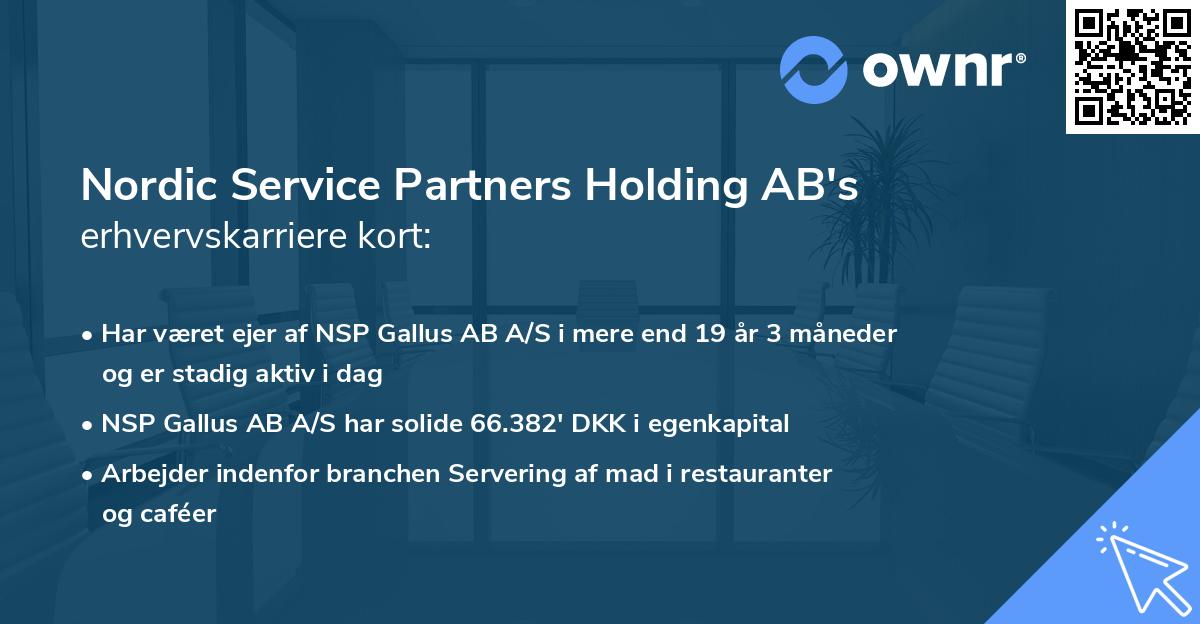 Nordic Service Partners Holding AB's erhvervskarriere kort