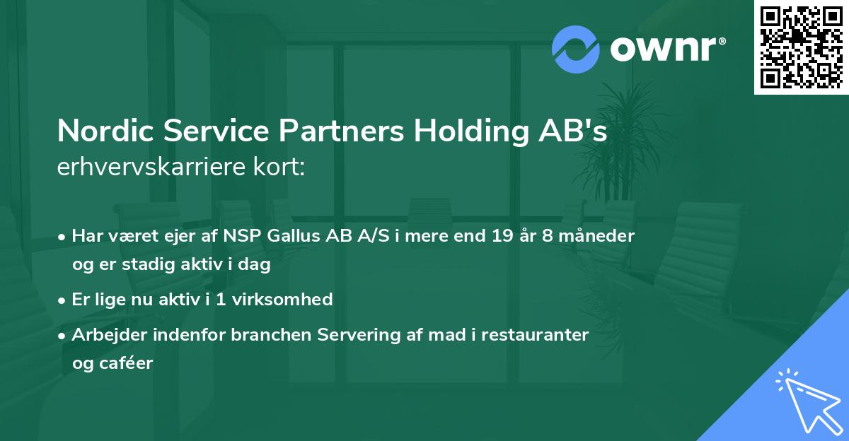 Nordic Service Partners Holding AB's erhvervskarriere kort