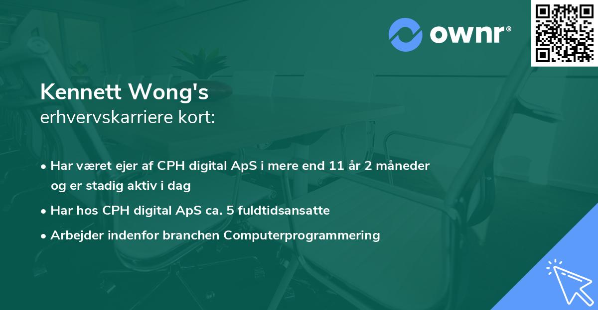 Kennett Wong's erhvervskarriere kort