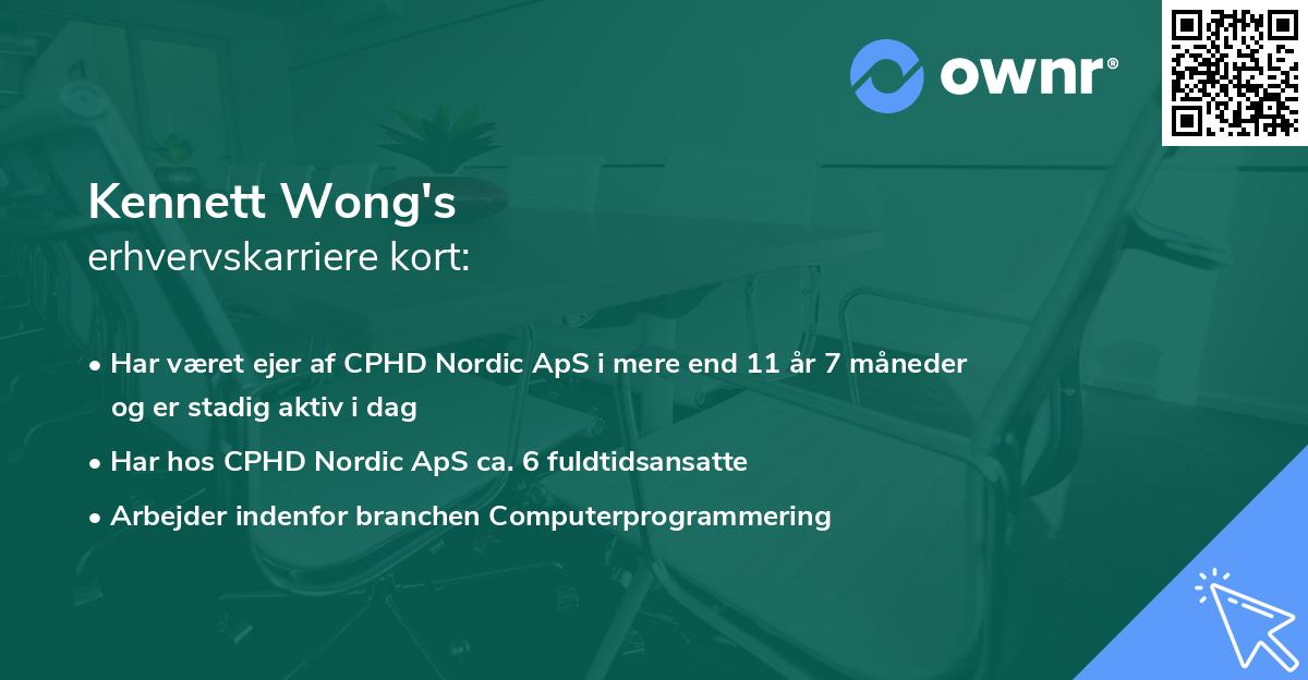 Kennett Wong's erhvervskarriere kort