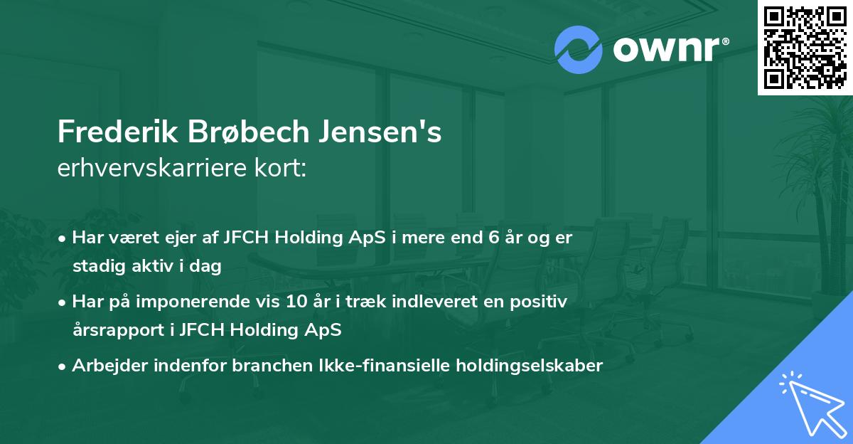 Frederik Brøbech Jensen's erhvervskarriere kort