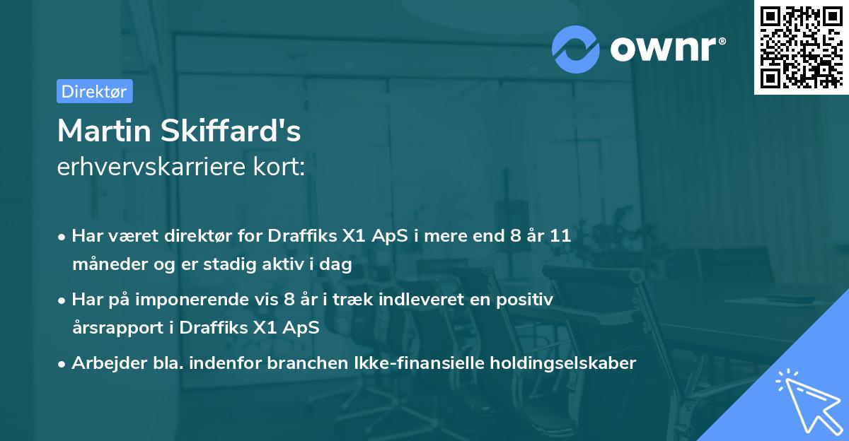 Martin Skiffard's erhvervskarriere kort