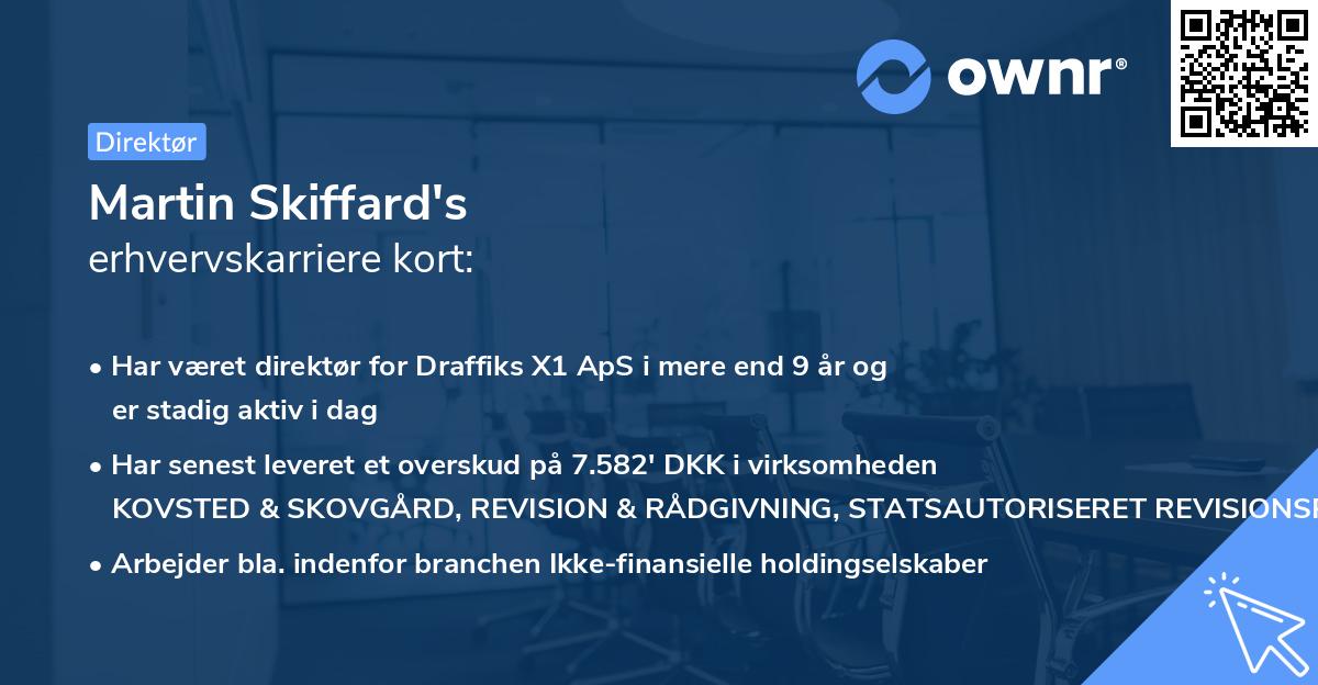 Martin Skiffard's erhvervskarriere kort