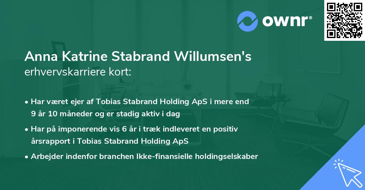 Anna Katrine Stabrand Willumsen's erhvervskarriere kort