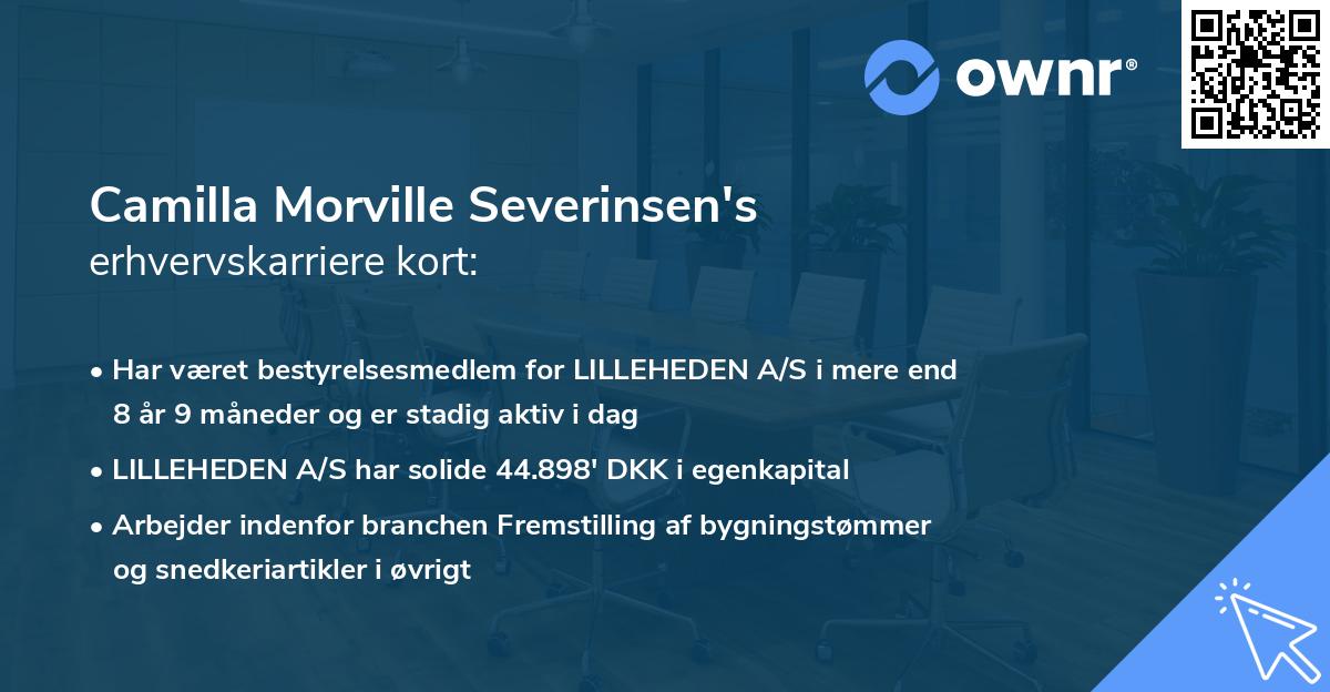 Camilla Morville Severinsen's erhvervskarriere kort