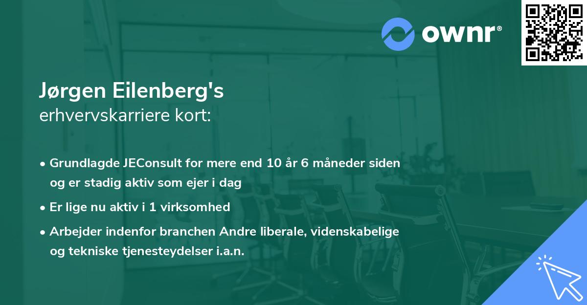 Jørgen Eilenberg's erhvervskarriere kort