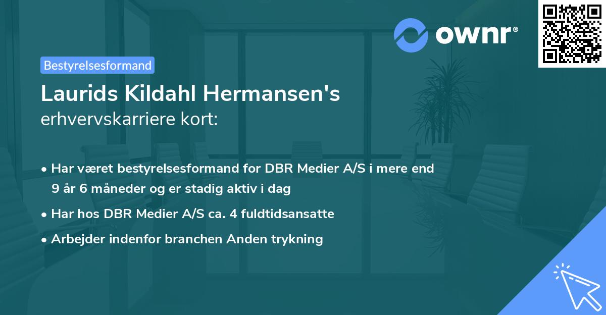 Laurids Kildahl Hermansen's erhvervskarriere kort