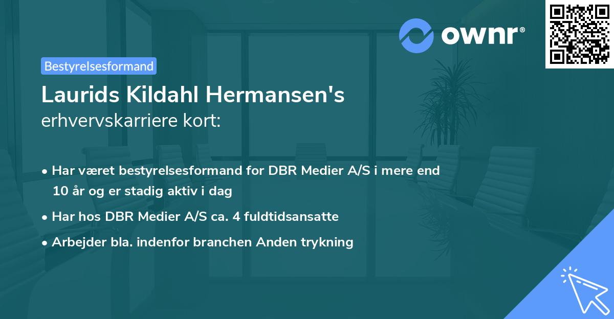 Laurids Kildahl Hermansen's erhvervskarriere kort