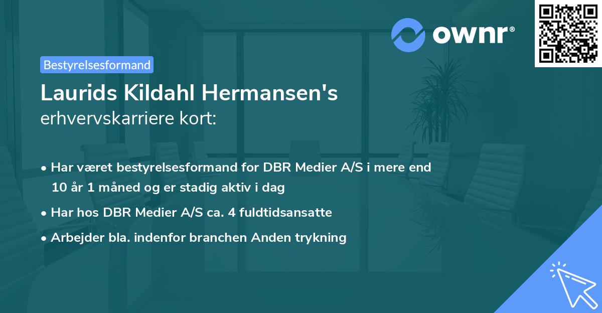 Laurids Kildahl Hermansen's erhvervskarriere kort