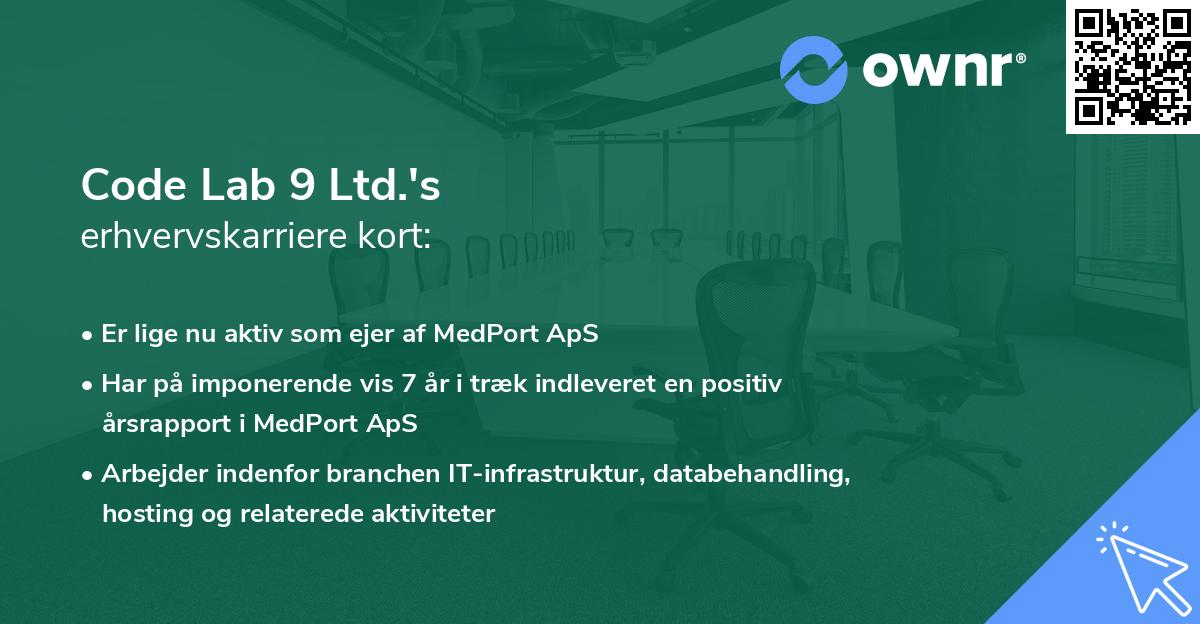 Code Lab 9 Ltd.'s erhvervskarriere kort